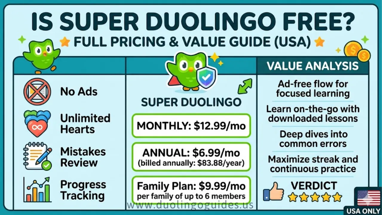 Is Super Duolingo Free