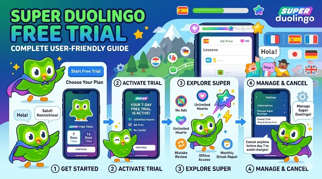 Super Duolingo Free Trial — Complete User-Friendly Guide