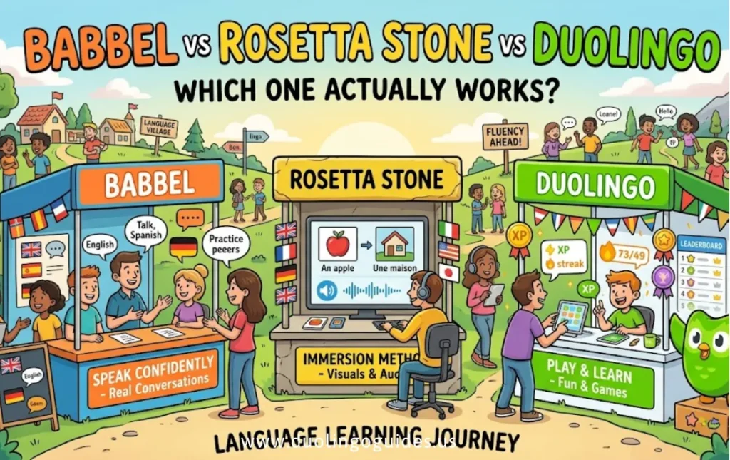 babbel vs rosetta stone vs duolingo which one actually works