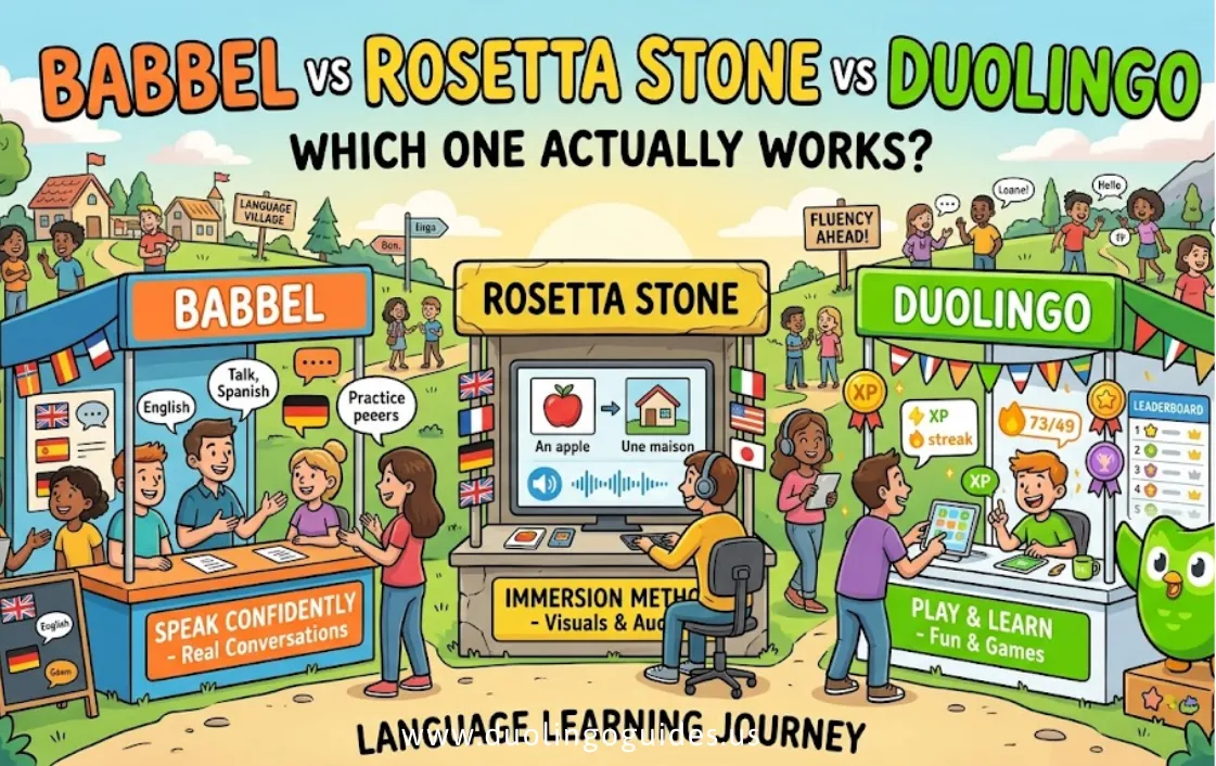 babbel vs rosetta stone vs duolingo which one actually works