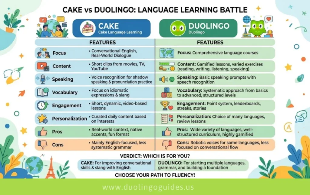 cake vs duolingo