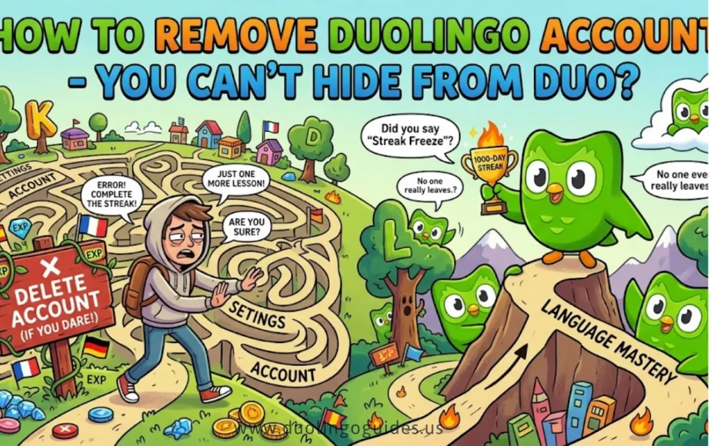 how to remove duolingo account - you can’t hide from duo