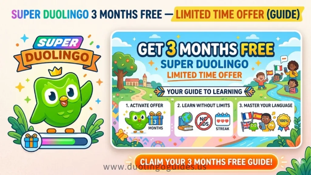 super duolingo 3 months free