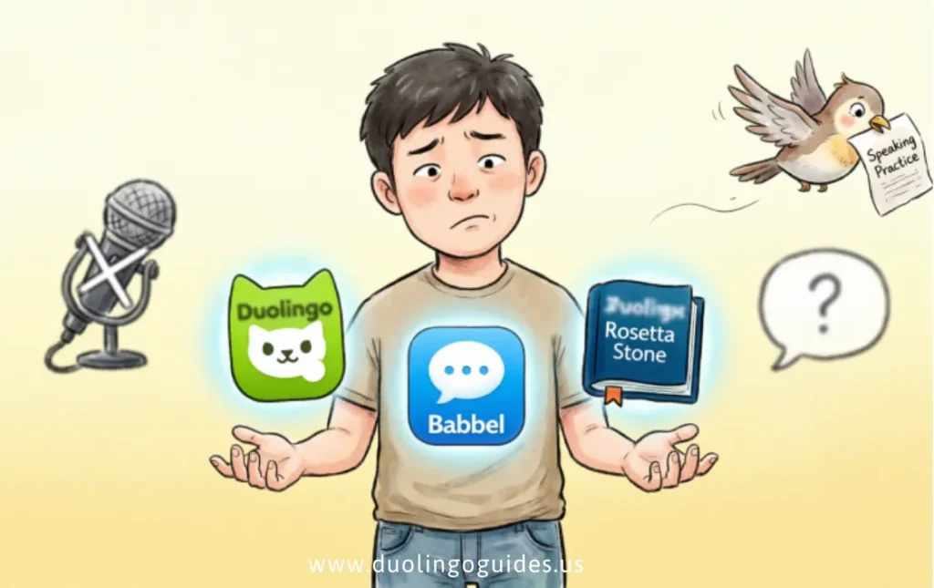 why you still can’t speak english (even after using apps like duolingo)
