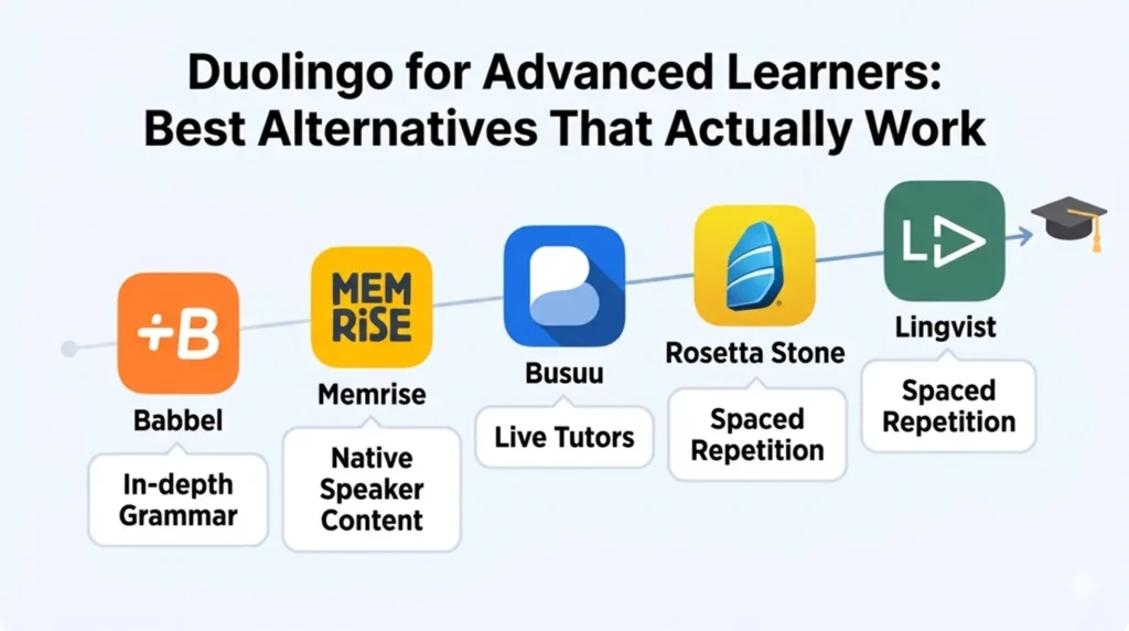 duolingo for advanced learners best alternatives that actually