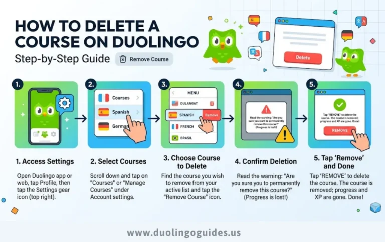 how to delete a course on duolingo - step-by-step guide