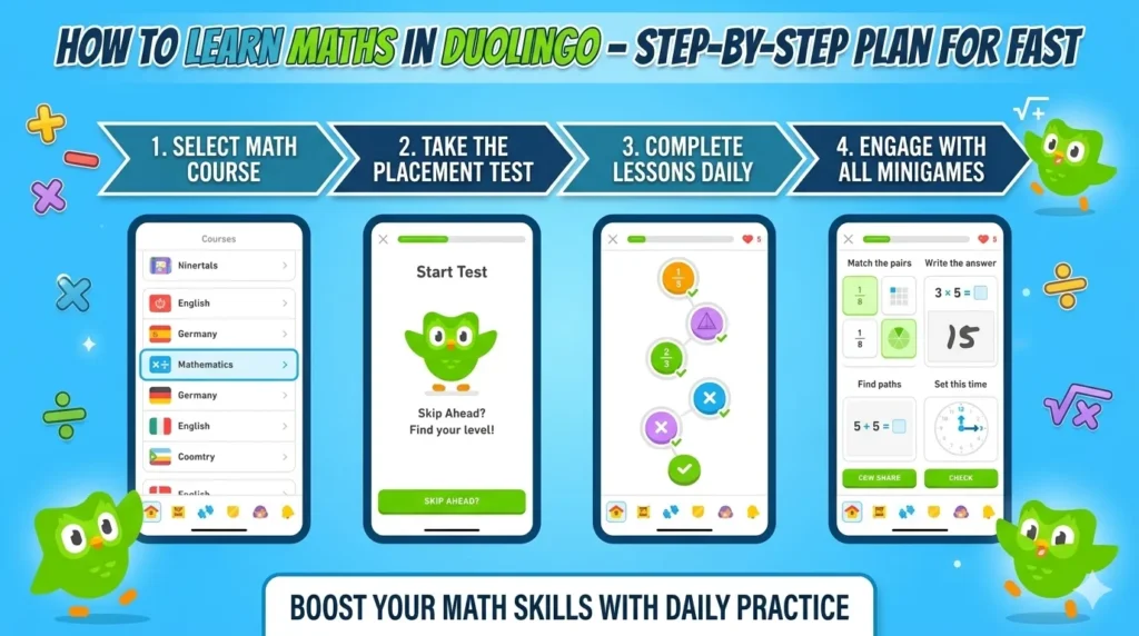how to learn maths in duolingo