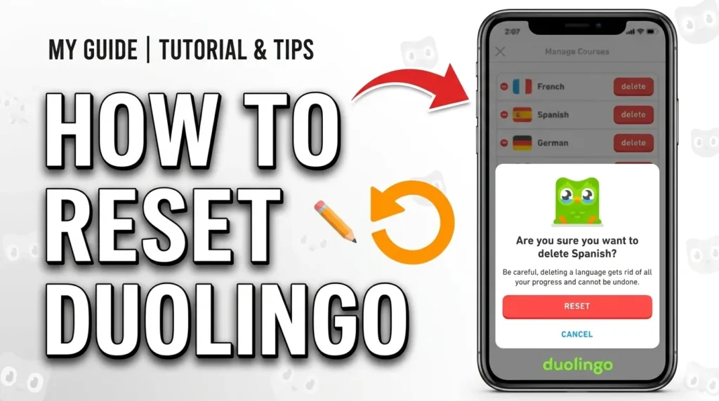 how to reset duolingo