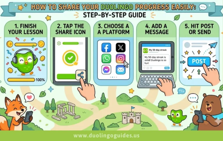 how to share your duolingo progress easily step-by-step guide