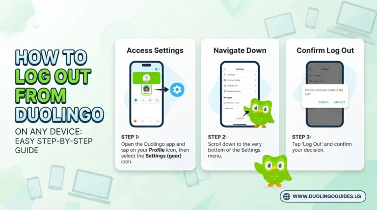 how to log out from duolingo on any device easy step-by-step guide